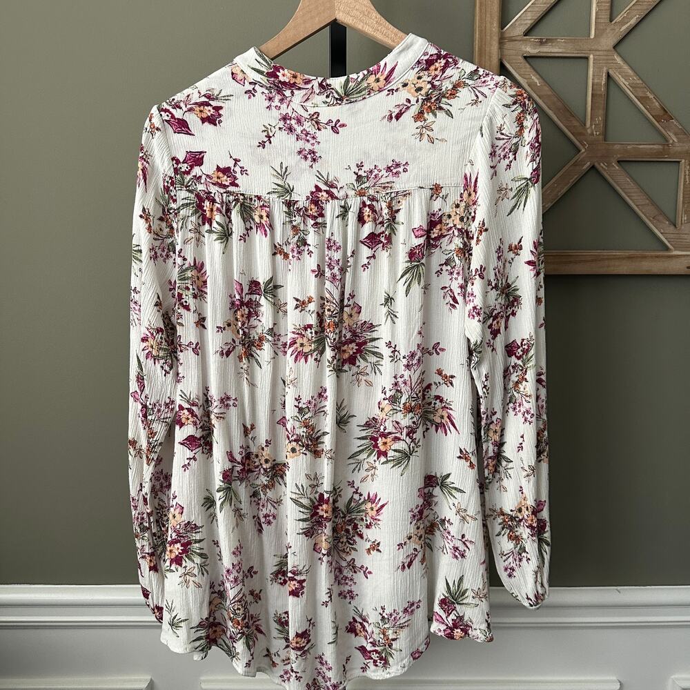 Free People Floral High Low Button Down Blouse Small - Picture 5 of 5
